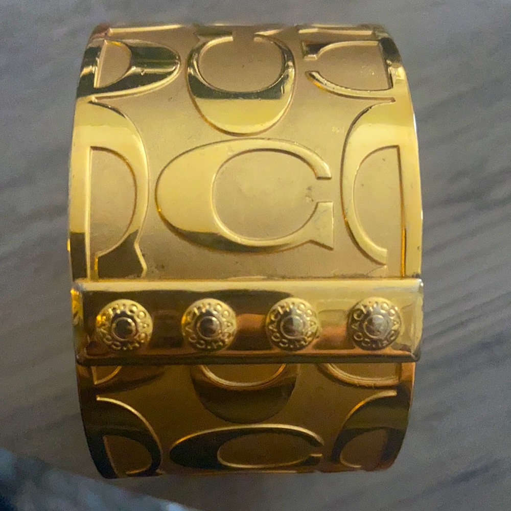 Coach logo 1.5” wide bangle.